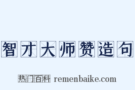 智才大师赞造句是什么意思的图片